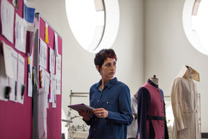 Fashion designer working on collection