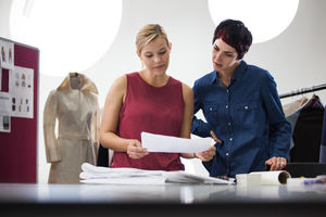 Fashion designers working on collection