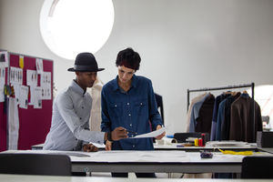 Fashion designers working on collection