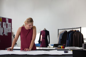 Fashion designer working on a pattern