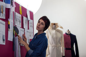 Fashion designer looking at ideas