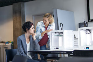 Designers with 3D printer