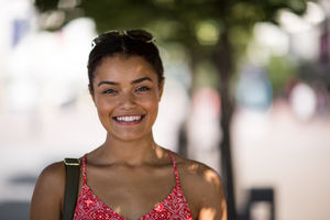 Portrait of young adult female