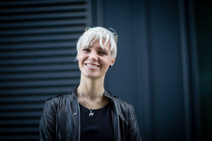 Portrait of young adult in urban city