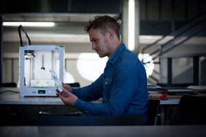 Designer with 3D printer