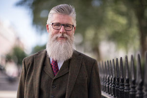 Portrait of fashionable senior male