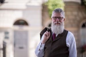 Portrait of fashionable senior male