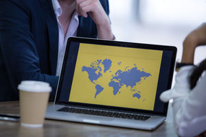 Laptop presentation in a meeting