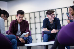 Group of students at college
