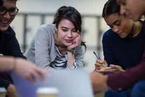 Group of students at college