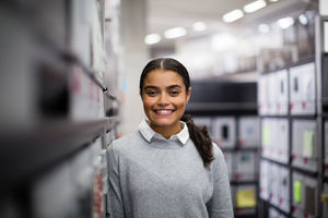 Portrait of a student at graduation show