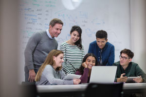 Students working together on a project