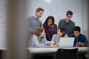 Students working together on a project