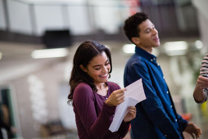 Student opening exam results