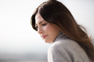 Young adult female outdoors in winter