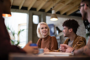 Group of young entrepreneurs in a meeting