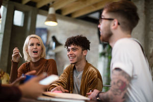 Group of young entrepreneurs in a meeting