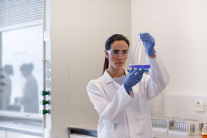 Female scientist working in a science laboratory