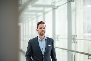 Businessman on his commute