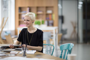 Creative designer working on a project