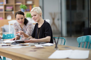 Female designers working on a project