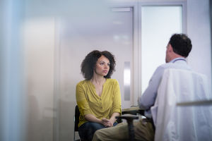Patient listening to Medical Doctor explain treatment