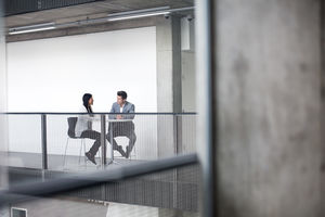 Colleagues in an informal business meeting