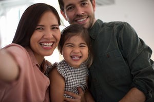 Family on a videocall