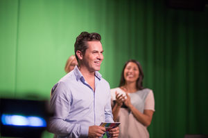 Recording of a green screen show