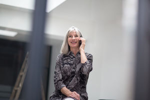 Senior businesswoman on smartphone