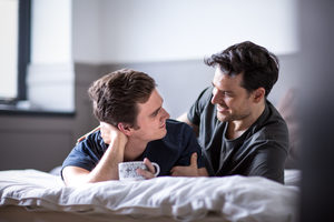 Young male couple in love