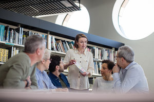 Mature students on adult education course