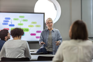 Mature students on adult education course