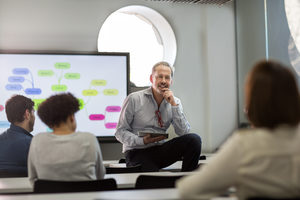 Mature students on adult education course