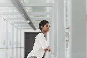African American businesswoman in a modern office