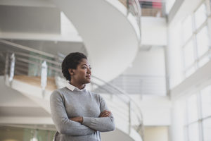 African American businesswoman planning her career