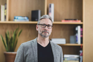 Portrait of businessman in creative office