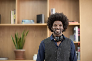 Portrait of businessman in creative office