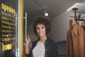 Portrait of a store manager in clothing store
