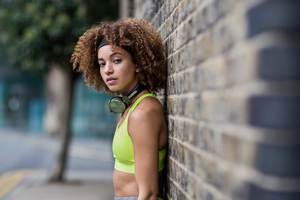 Portrait of athletic young adult female 
