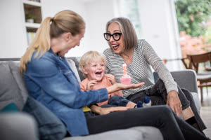 Family celebrating a birthday